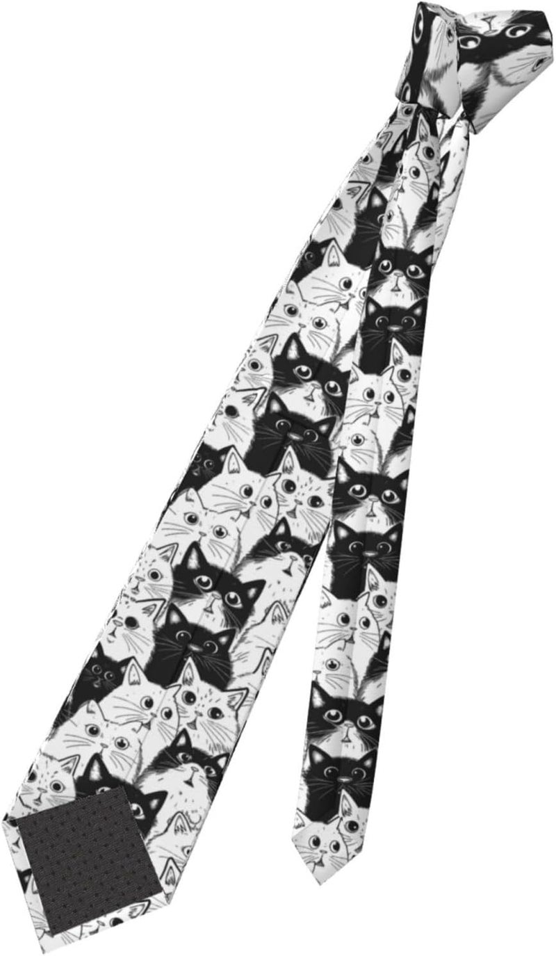 Yilad Tie for Men and Boy Novelty Fun Full Print Men's Necktie Skinny Fashion Narrow Wide - Image 4